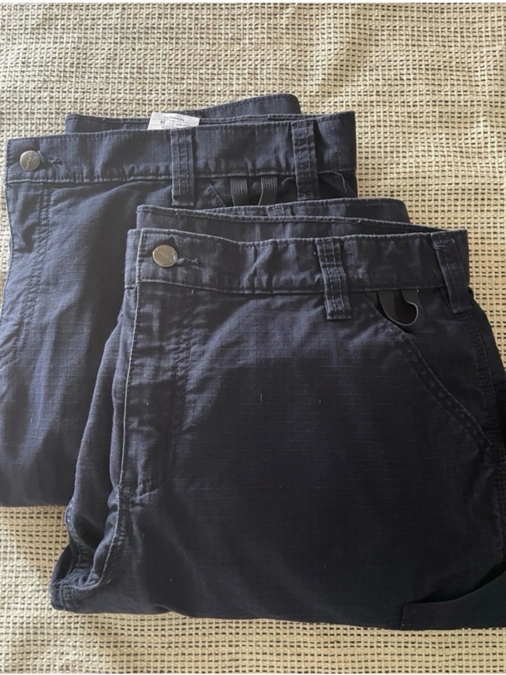 2 Woman’s Carhartt Blue Cargo Relaxed Shorts